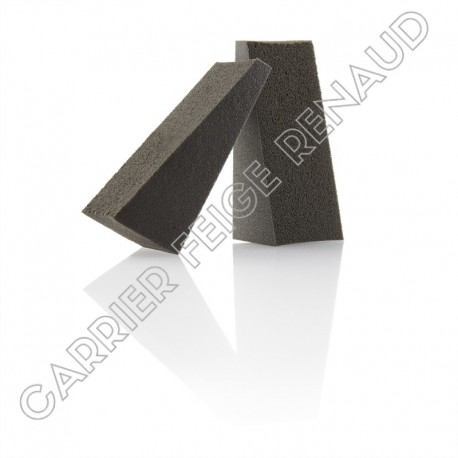 Eponge latex triangulaire - noir - sachet de 2
