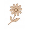Fleur bois gravé