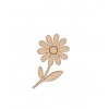 Fleur bois gravé